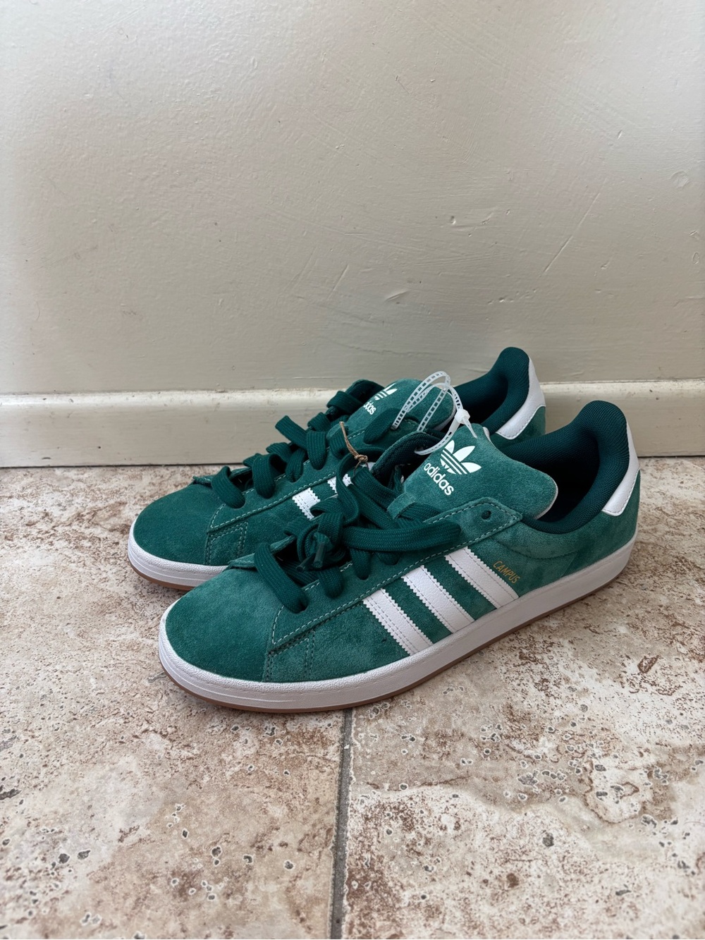 adidas Campus ADV Mens Size 11 Shoes Green Suede Sneakers Athletic NEW JP6018